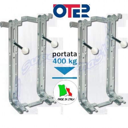 Coppia di staffe universali per wc e bidet sospesi - modello Oter Base - 0490Zx2