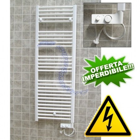Scaldasalviette Cortina elettrico bianco cm 137x48 con termostato