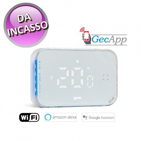 Cronotermostato ambiente WiFi Bianco 230 V da incasso con monitoraggio della qualità dell'aria