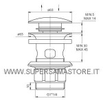 Piletta tappo scarico a molla clic clac 1