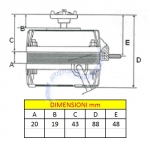 Motore 10W - dimensioni