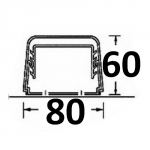 Dimensioni canalina PVC 80x60 mm