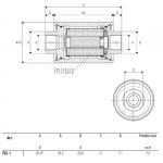 DImensioni filtro di aspirazione in linea FCL1