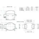 Dimensioni compressori serie NE - Embraco Aspera