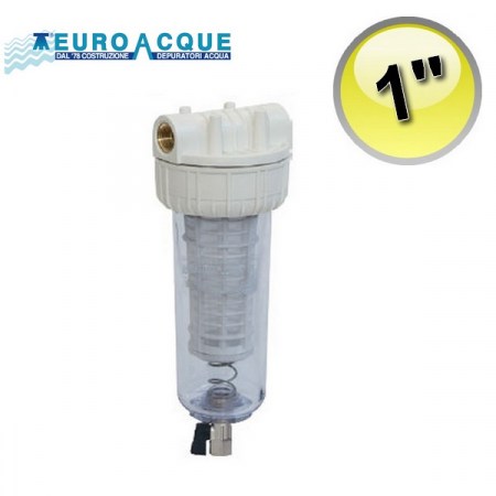Filtro in plastica pulente con attacco da 1