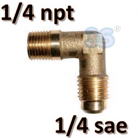 Raccordo curva 1/4 sae x 1/4 npt maschio/mashio - E1-4B