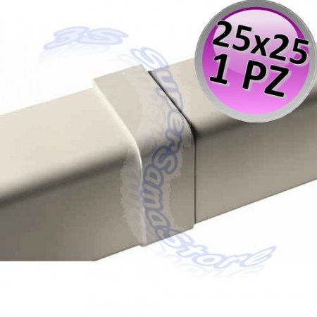 Giunto coperchio per canalina 25x25 mm - 1 PZ