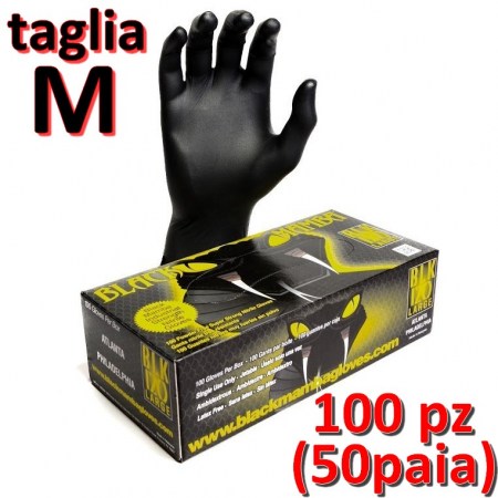 Guanti BLACK MAMBA in nitrile taglia M - scatola 100 pezzi - GBM.SM