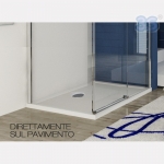 Installazione a pavimento - piatto rettangolare