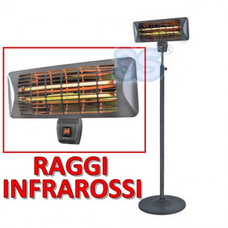 Lampada riscaldante a raggi infrarossi KALOREASY 2 Aspira Fantini Cosmi - con PIANTANA - AP6457+AP6458