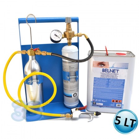 Kit lavaggio impianto refrigerazione condizionamento con azoto e 5 Lt di detergente - KT.PL15BL5