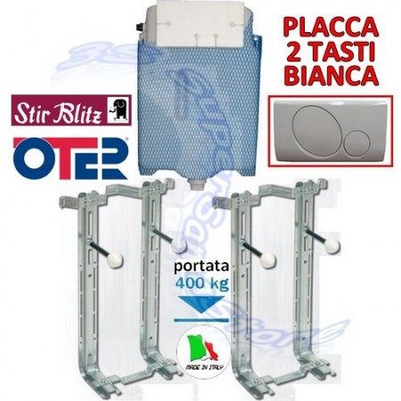 KIT INSTALLAZIONE SANITARI SOSPESI CASSETTA E PLACCA BIANCA