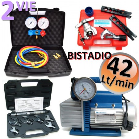 Kit professionale impianti condizionamento clima - pompa bistadio - codice KT.PROF42