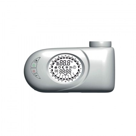 Scaldasalviette CORTINA elettrico CROMATO cm 92x48 con termostato digitale - dettaglio termostato
