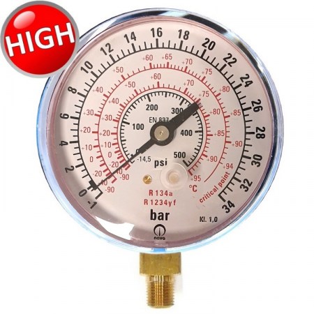 Manometro di alta pressione specifico per gas R134A - R1234YF autoveicoli - 108R31803401