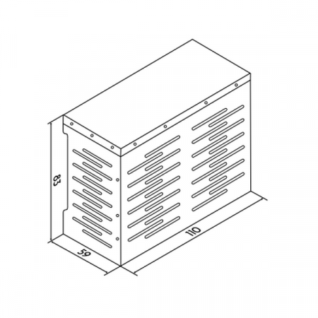 KLIMAKOVER K-110S Copri climatizzatore da design 110x83x59 cm silver - misure