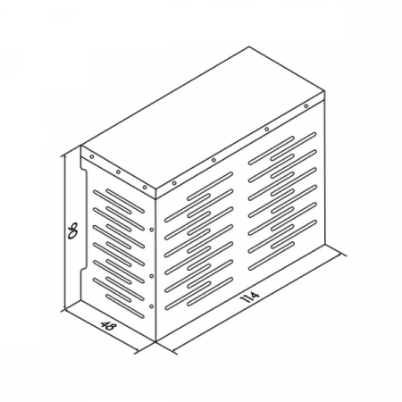 KLIMAKOVER K-114S Copri climatizzatore da design 114x90x48 cm silver - misure