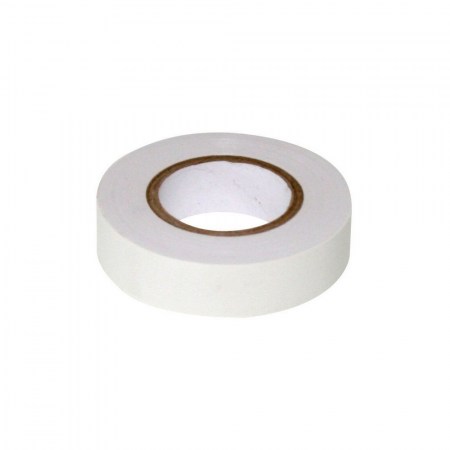 Nastro isolante bianco larghezza 19 mm lunghezza 25 mt - ideale per cavi elettrici