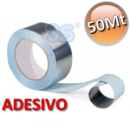 Benda nastro in alluminio adesivo isolante anti UV - 50 Mt - NALU0050