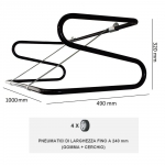 Dimensioni Orazio lunghezza 1000 mm - 1025F659