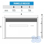 Dimensioni pannello esterno per incasso Unico air e Unico air Inverter