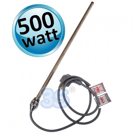 Resistenza elettrica 500 Watt cromata silver per scaldasalviette SRW50C