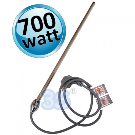 Resistenza elettrica 700 Watt cromata silver per scaldasalviette SRW70C