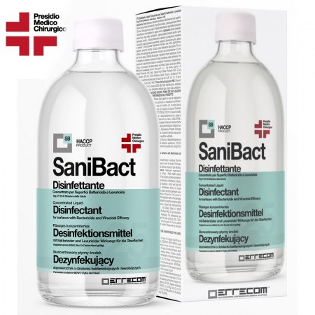 SANIBACT - Disinfettante igienizzante superfici battericida 500 ML concentrato 1:25