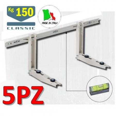 5 PEZZI - Staffa unità esterna climatizzatore CLASSIC - portata 150 Kg SC450PR-80