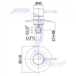 DETTAGLI TECNICI DOCCIA AD INCASSO LIGHT PAFFONI FONTE LIG010-CR