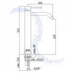 DETTAGLI TECNICI LAVABO PROLUNGATO LIGHT PAFFONI FONTE SENZA PILETTA LIG081