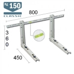 Dimensioni staffa CLASSIC 150 Kg - SC450PR-80