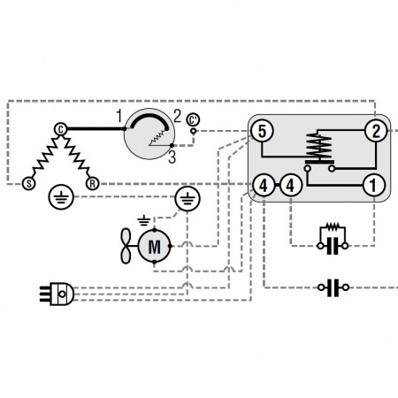 Compressore gas R404a R507 CSR BOX - ½  Hp - 32,70 cm3 -  Embraco Aspera NJ9238GK - Schema elettrico