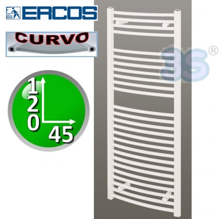 Scaldasalviette CURVO bianco TEKNO Ercos cm 120x45 interasse 40 - ASTCV4501200
