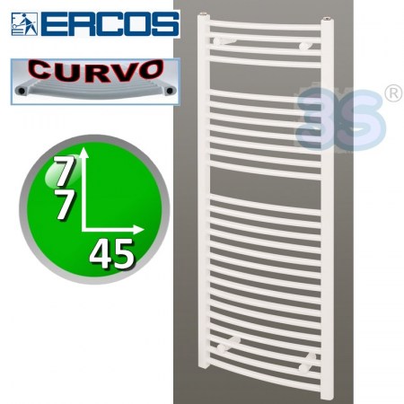 Scaldasalviette CURVO bianco TEKNO Ercos cm 77x45 interasse 40 - ASTCV450770