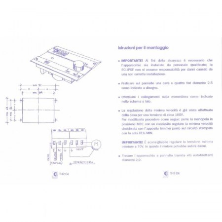 Istruzioni regolatore incasso-THR-04