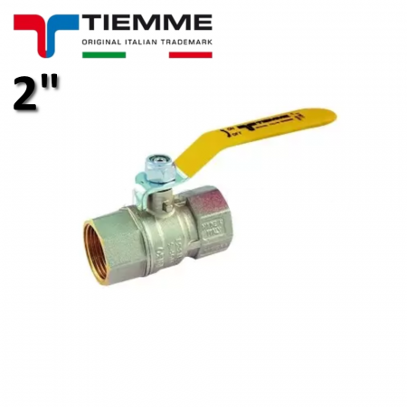 Valvola sfera TORNADO per GAS femmina - femmina 2″ con leva gialla - TIEMME