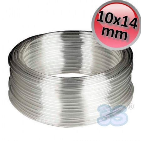 Tubo vinilico per pompa condensa trasparente misura 10x14 mm - 30 mt