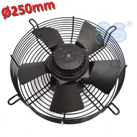 Ventilatore assiale aspirante Ø 250 mm 220 v - con motore e griglia - MTA100RF