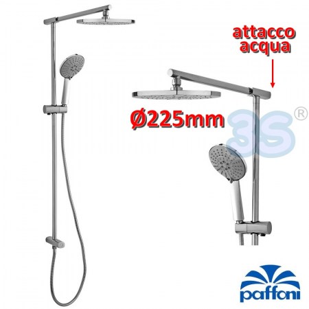 Colonna doccia UP PAFFONI - soffione tondo 225 mm ZCOL687CR