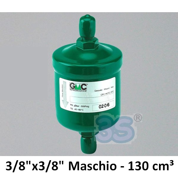 Filtro disidratatore 3/8x3/8 130 cm³ a setaccio molecolare SC083MM GMC