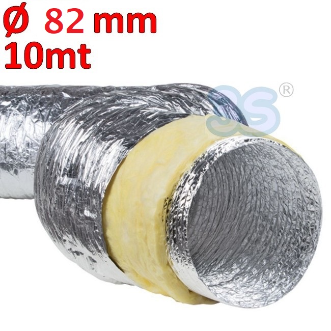 Condotto flessibile in alluminio e poliestere con isolamento fonoassorbente, classe 1 - Ø 160 mm rotolo 10 mt - 698051